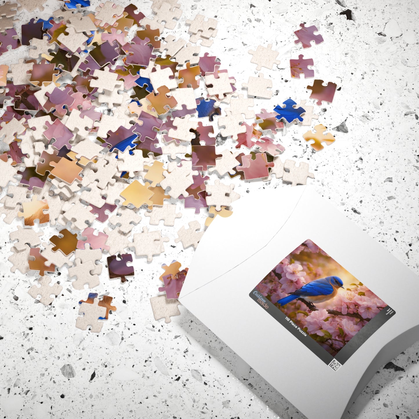Serenity in Blue: Eastern Bluebird Puzzle  (110, 252, 520, 1014-piece)