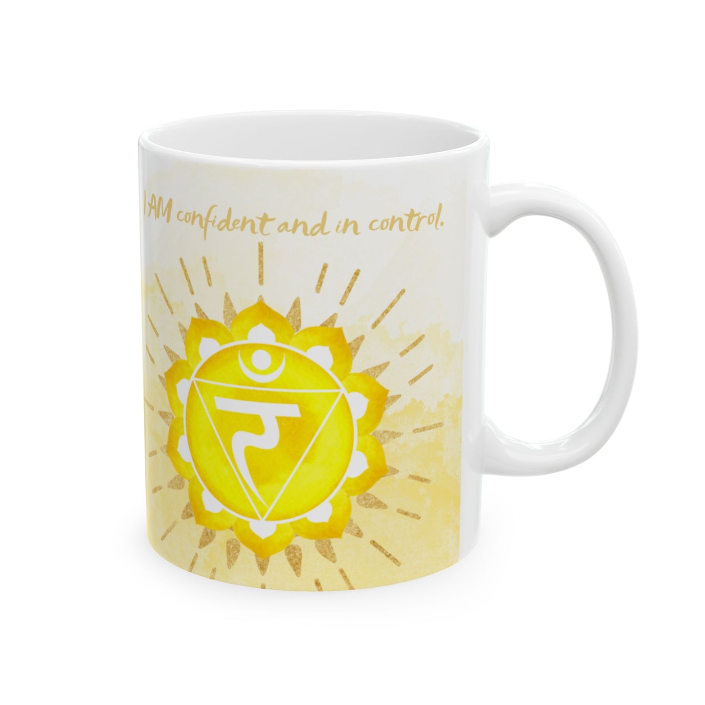 Solar Plexus Chakra Mug, Ethereal Chakra  Mug Collection, Third Chakra, Confidence & Empowerment Mug, Spiritual Gift, 11oz, 15oz Mugs