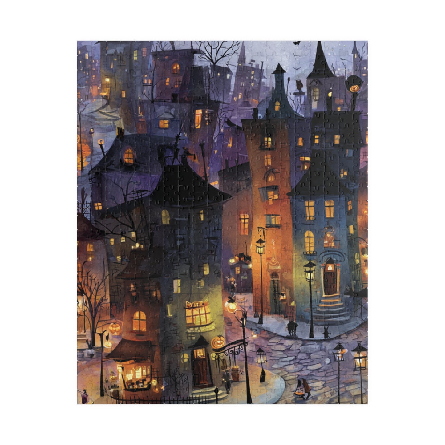 Spookington Village Puzzle Collection, Trick-or-Treaters & Creepy Halloween Village Jigsaw Puzzle, 110 | 252 | 520 | 1014-piece