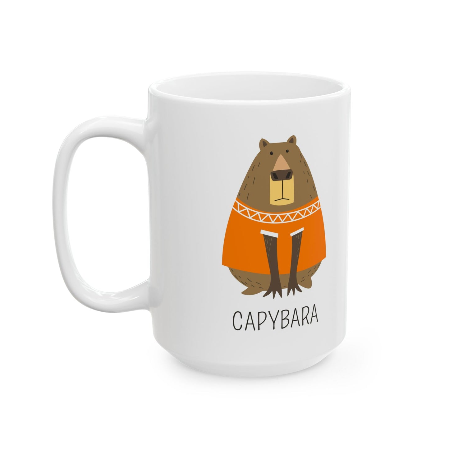 Cozy Capybara Ceramic Mug, Whimsical Animal Coffee Mug, Cute Capybara Gift, 11oz and 15oz | Birthday GIft