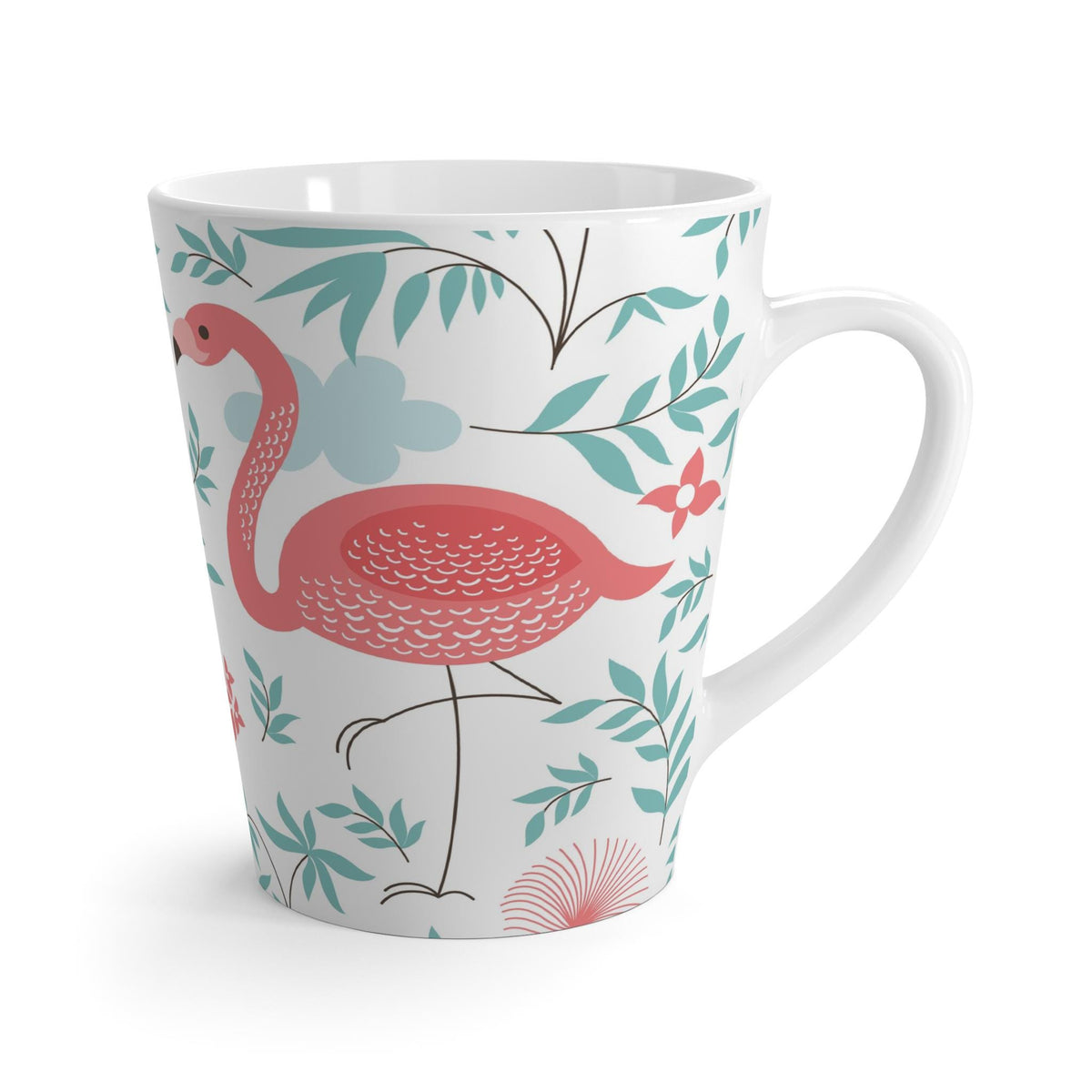 Tropical Flamingo Latte Mug - Perfect for Summer Celebrations, Gift for Coffee Lovers, Flamingo Decor, Summer Kitchenware, Beach House Gift