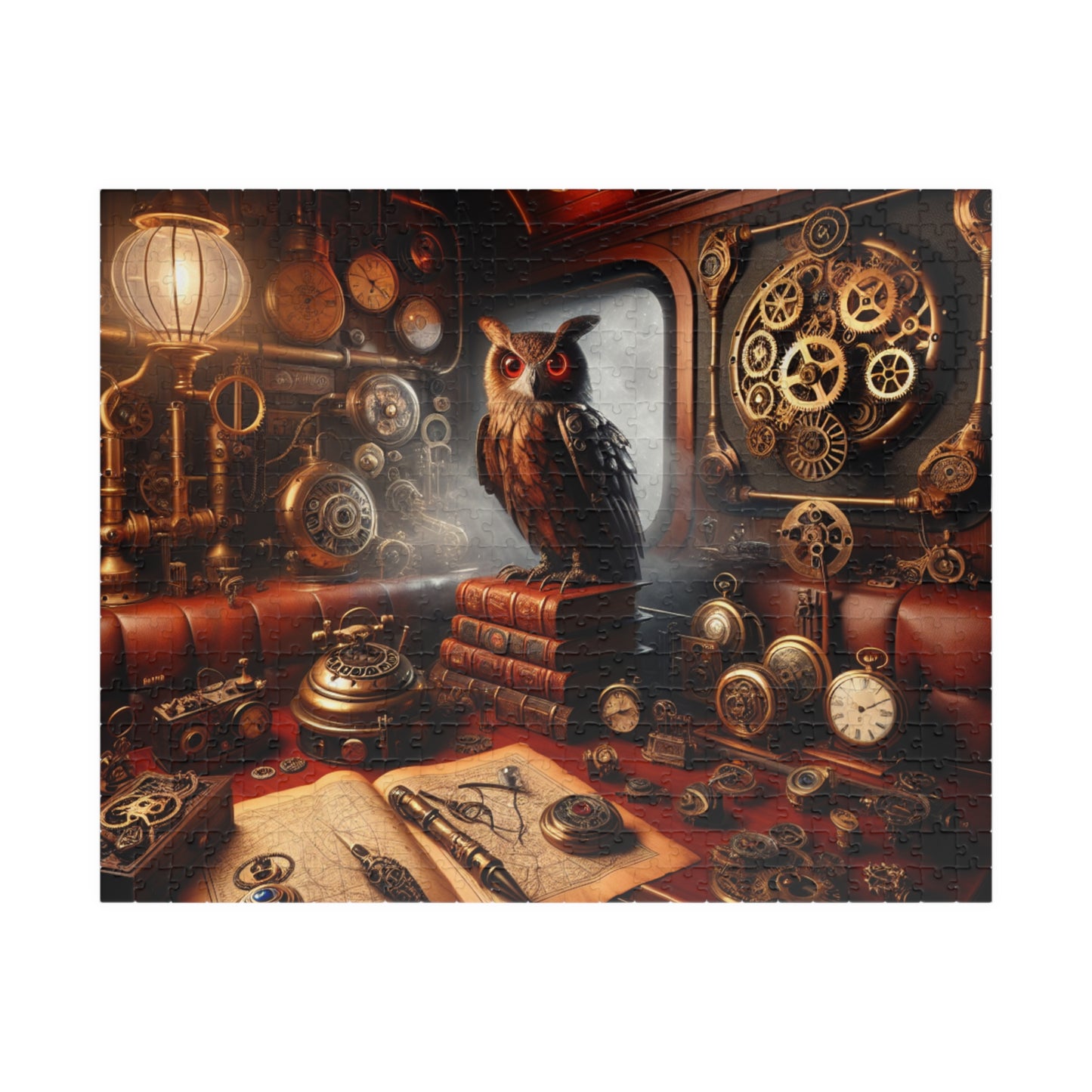 Steampunk Owl Puzzle - Unique Gift, Home Decor, Brain Teaser, Family Fun, Art Collectible