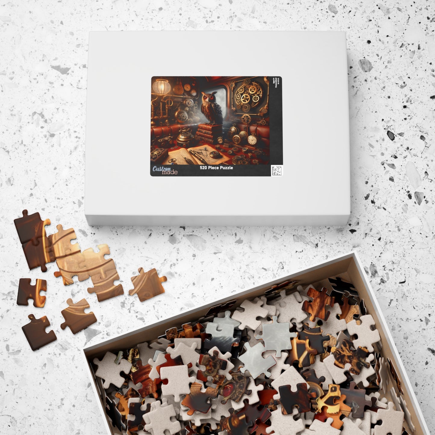 Steampunk Owl Puzzle - Unique Gift, Home Decor, Brain Teaser, Family Fun, Art Collectible