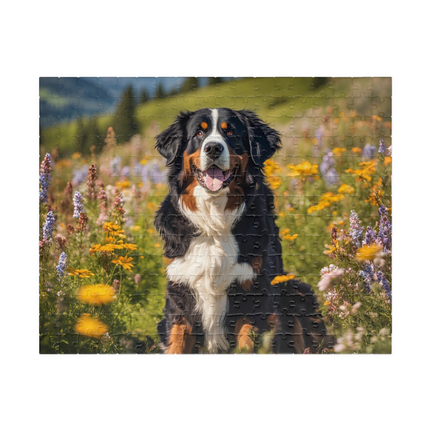 Blissful Bernese Mountain Dog Lover's Puzzle, Great Gift for Pet Owners, 110-1014 Piece Options