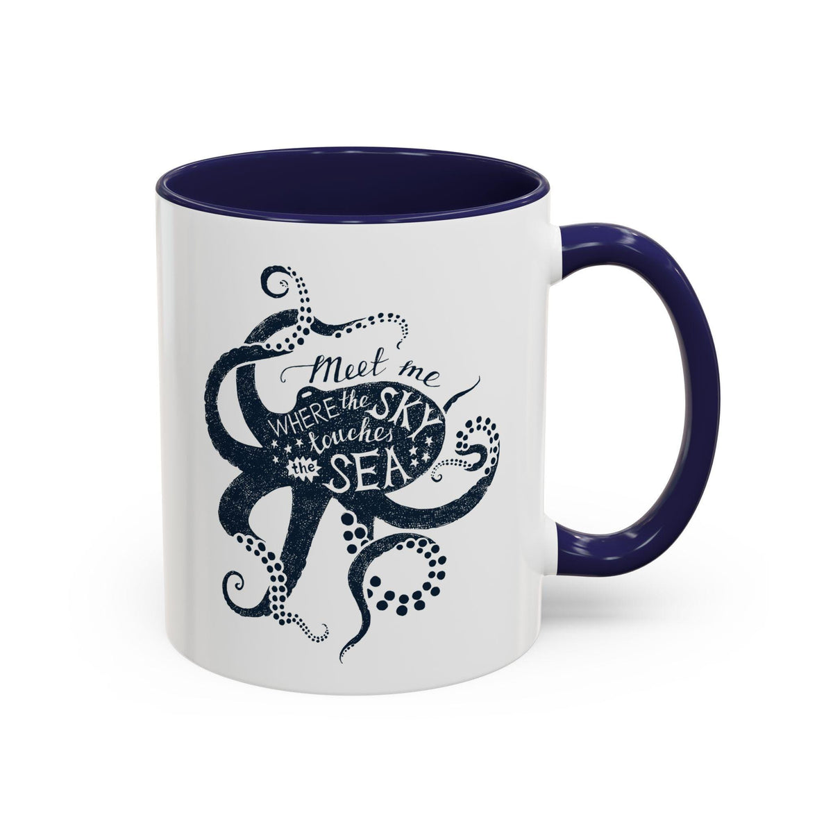 Artistic Octopus Coffee Mug | Ocean-Inspired Ceramic Tea Cup | Whimsical Sea Creature Accent Mug, 11oz & 15oz mugs | Gift for Octopus Lovers