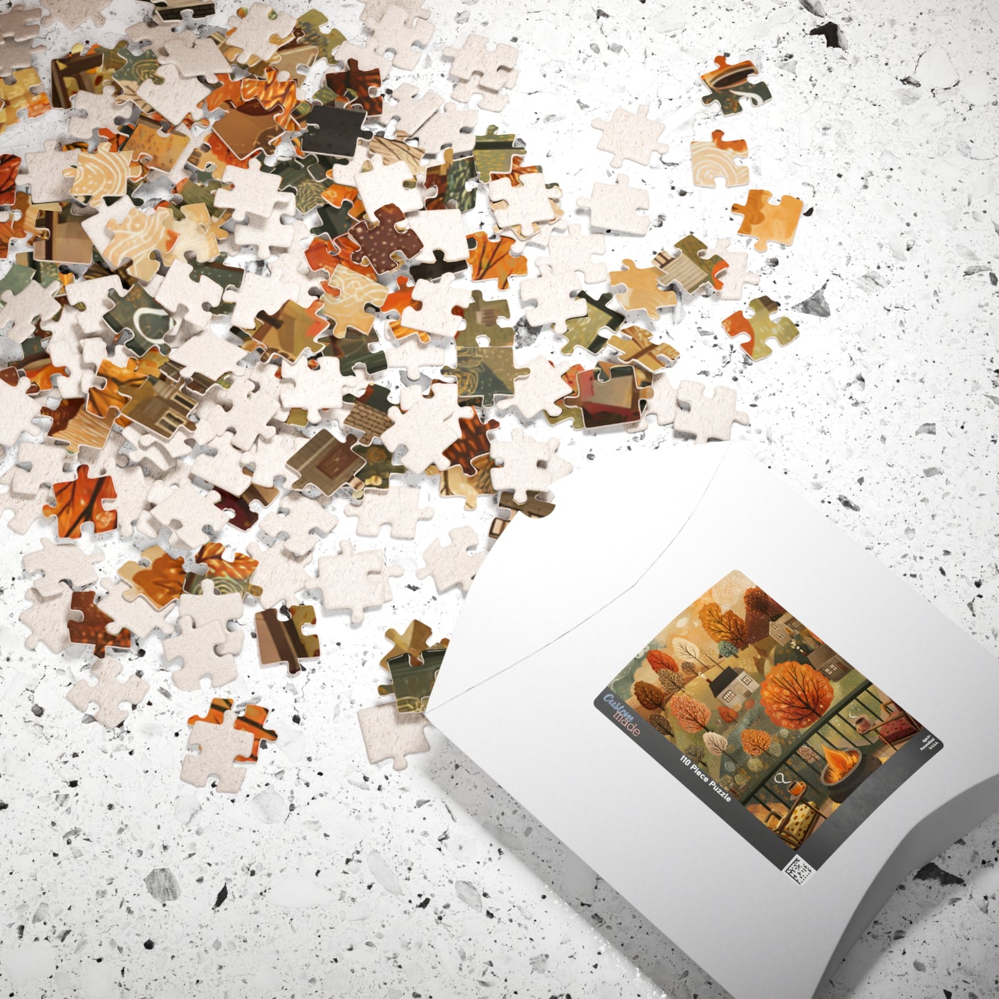 Autumn Evening Puzzle — Cozy Fall Landscape Jigsaw (110/252/520/1014 pcs)