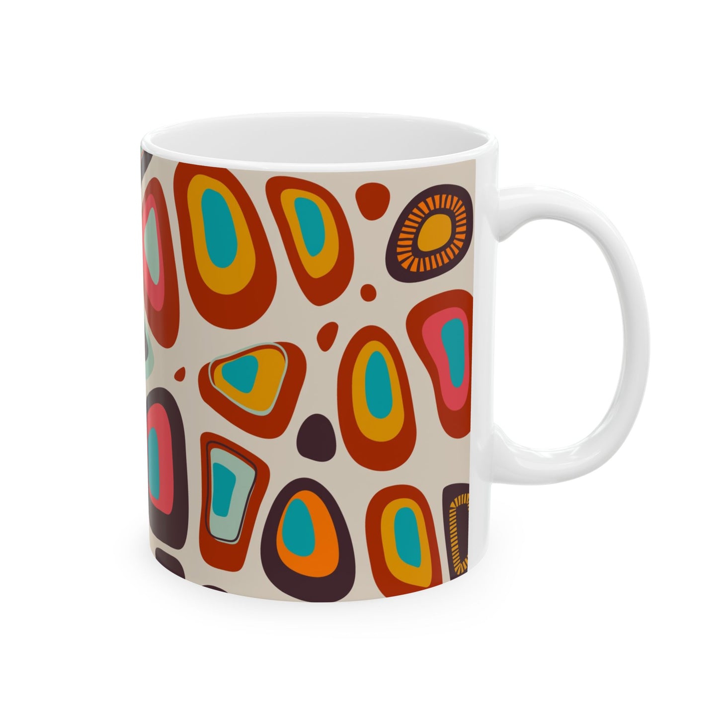 Retro 70s Mug, Groovy Vintage Inspired Coffee Mug, Boho Hippie Aesthetic, Funky Gift, 11oz and 15oz Mug