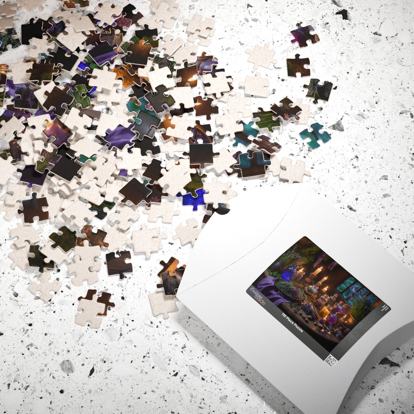 The Witchs Magic Puzzle (110, 252, 520, 1014-piece), Enchanted witchcraft jigsaw puzzle with potions, herbs, and candles