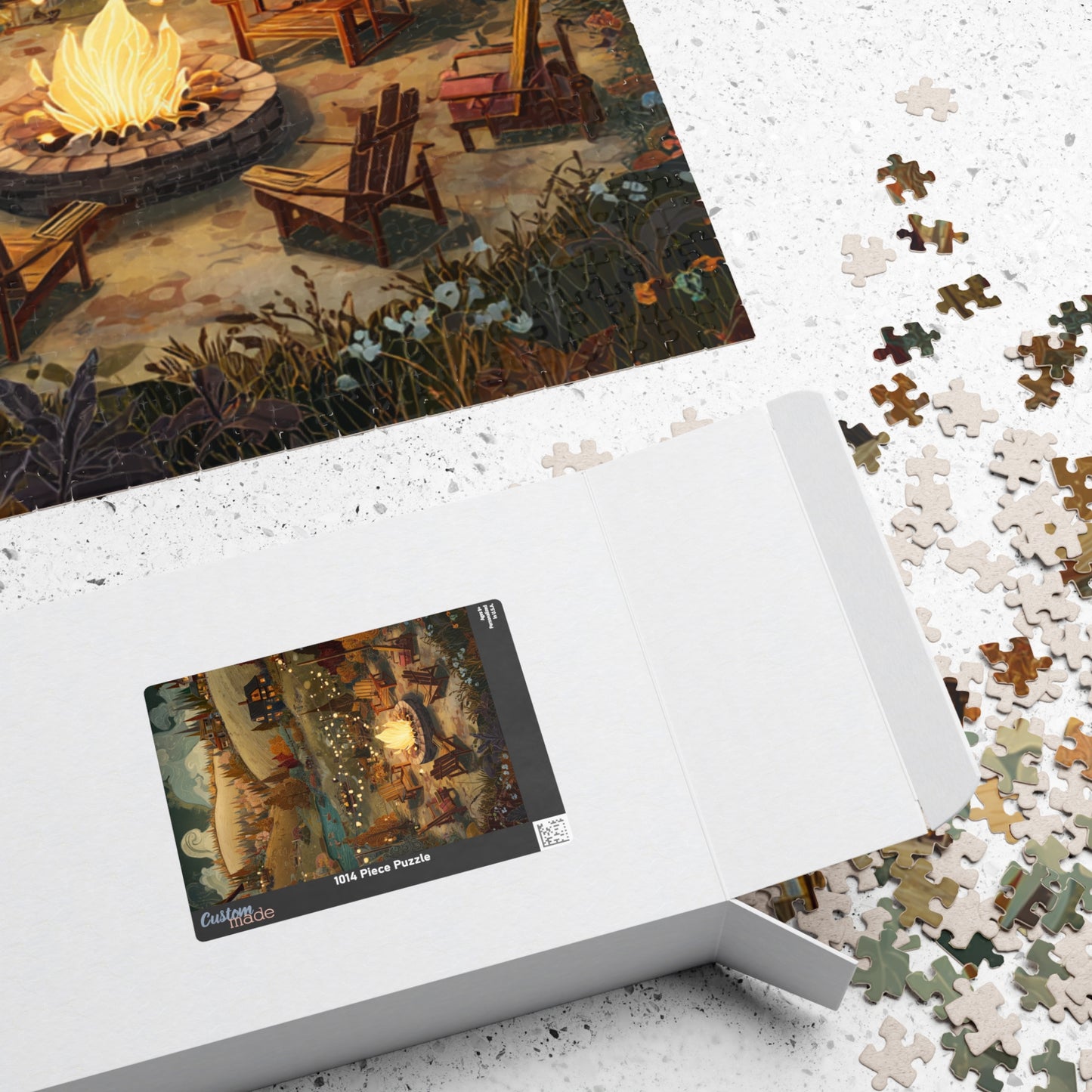 Countryside Fire Pit Puzzle | Cozy Autumn Campfire Scene | Family Game Night | Nature Gift | Jazz N’ Coffee Puzzles