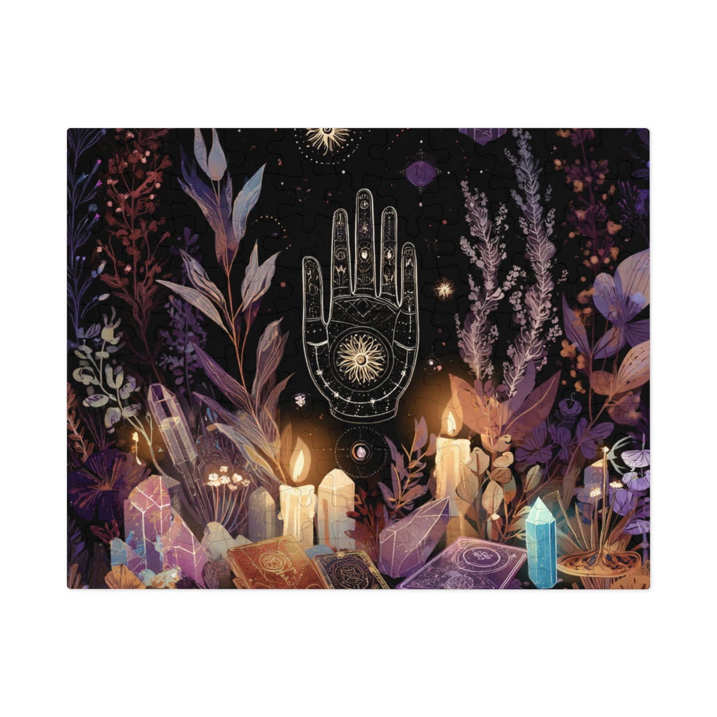 Celestial Secrets Puzzle, Astrology, Palm Reading & Crystal Magic Jigsaw Puzzle in a tin, Astrology gift, Mystical Gift
