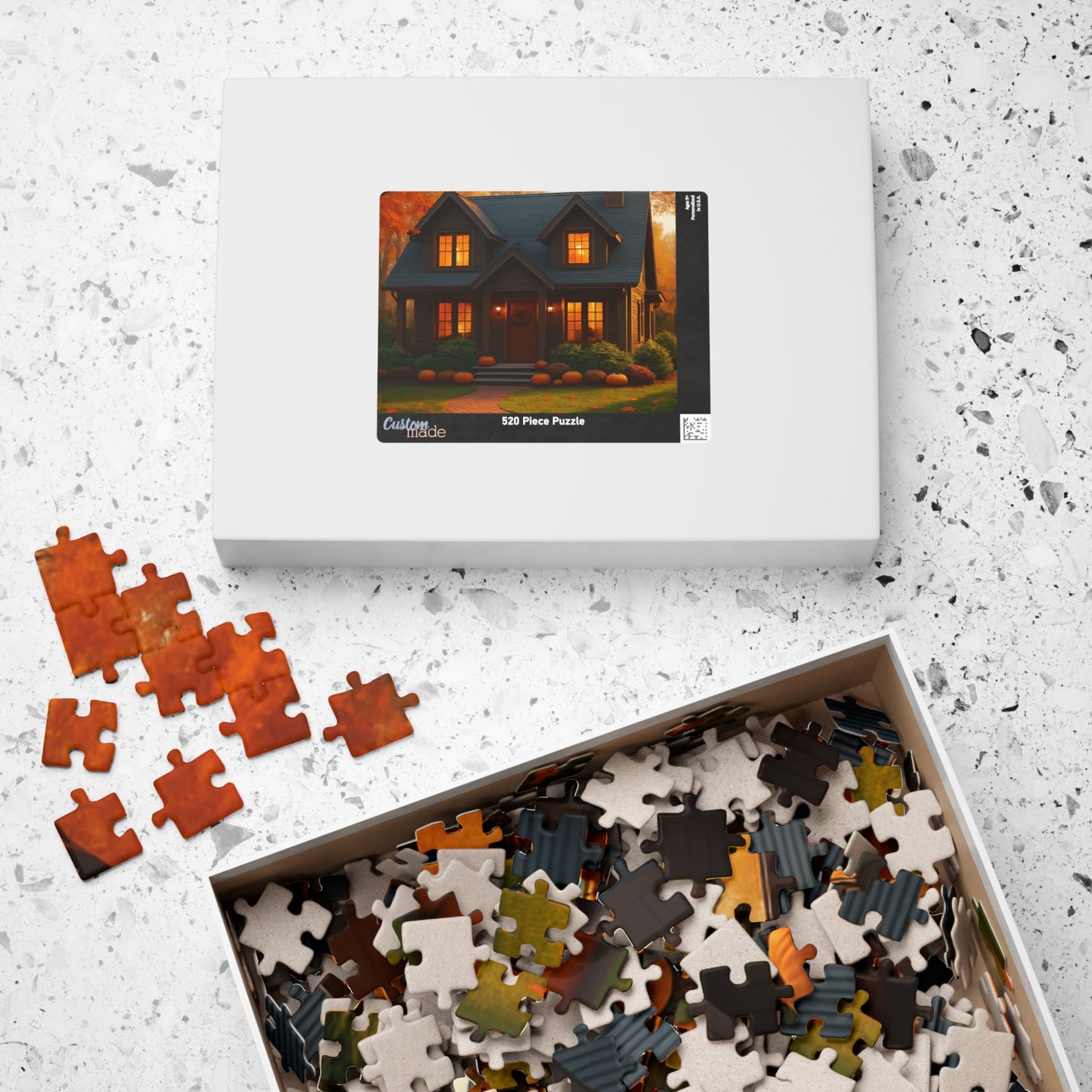 Autumn Cottage Jigsaw Puzzle – Cozy Pumpkin House 252/520/1014 pcs