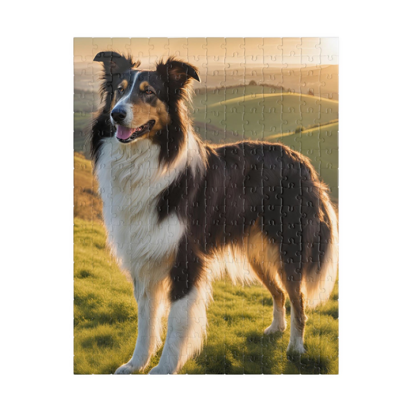 Graceful Collie Puzzle - Perfect for Pet Lovers, Gift for Dog Owners, 110-1014 Piece Fun, Family Activity, Unique Home Decor
