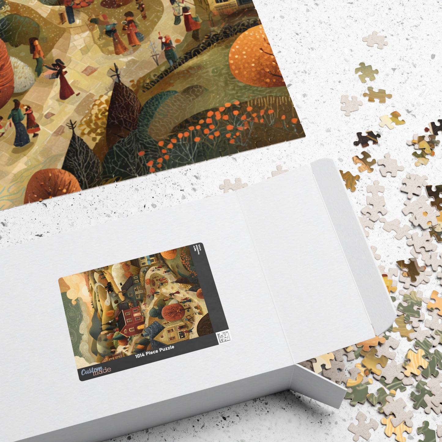 Autumnbrook Hollow Village Puzzle – Cozy Fall Family Fun, Seasonal Gift, Indoor Activity | 110–1014 Pieces