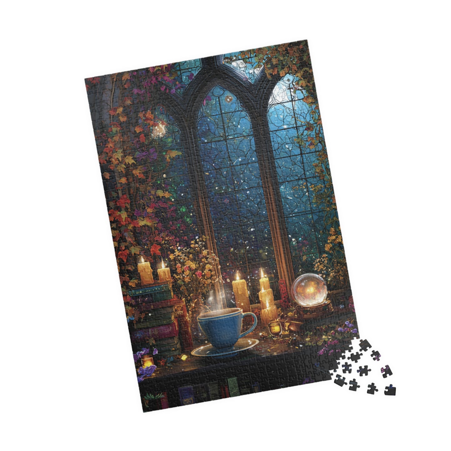 Witchs Spellcasting Sanctuary Puzzle, Crystal Ball, Enchanted Brew and Magical Mysteries Jigsaw, 110/252/520/1014-Piece