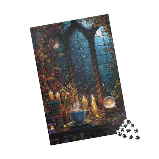 Witchs Spellcasting Sanctuary Puzzle, Crystal Ball, Enchanted Brew and Magical Mysteries Jigsaw, 110/252/520/1014-Piece