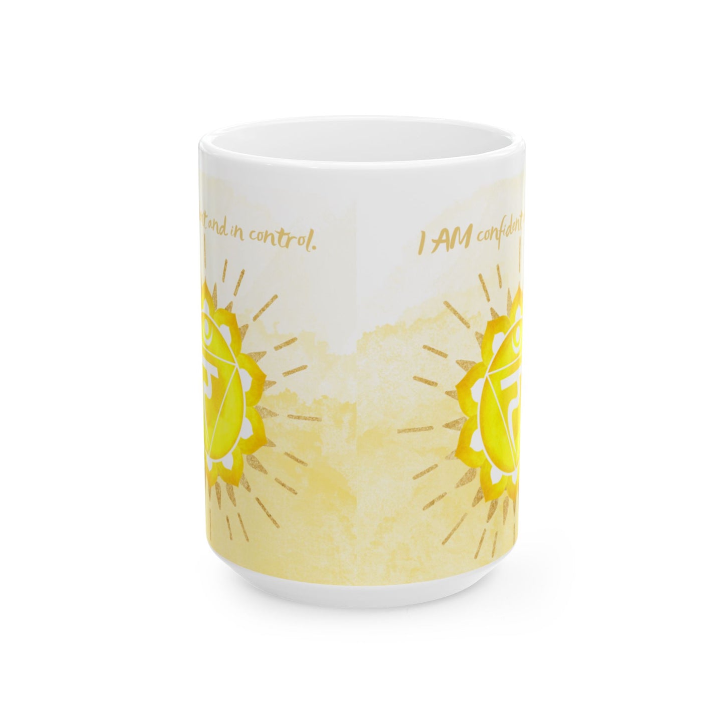 Solar Plexus Chakra Mug, Ethereal Chakra  Mug Collection, Third Chakra, Confidence & Empowerment Mug, Spiritual Gift, 11oz, 15oz Mugs