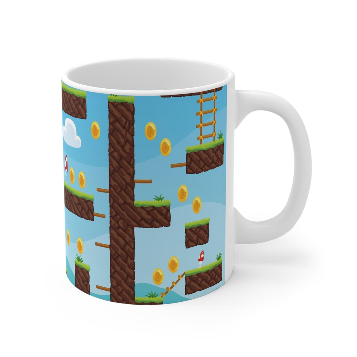 Retro Gamer 11oz White Mug - Pixel Art Coffee Cup, Video Game Lover Gift, Unique Gamer Merchandise, Nostalgic Gaming Decor, Fun [...]