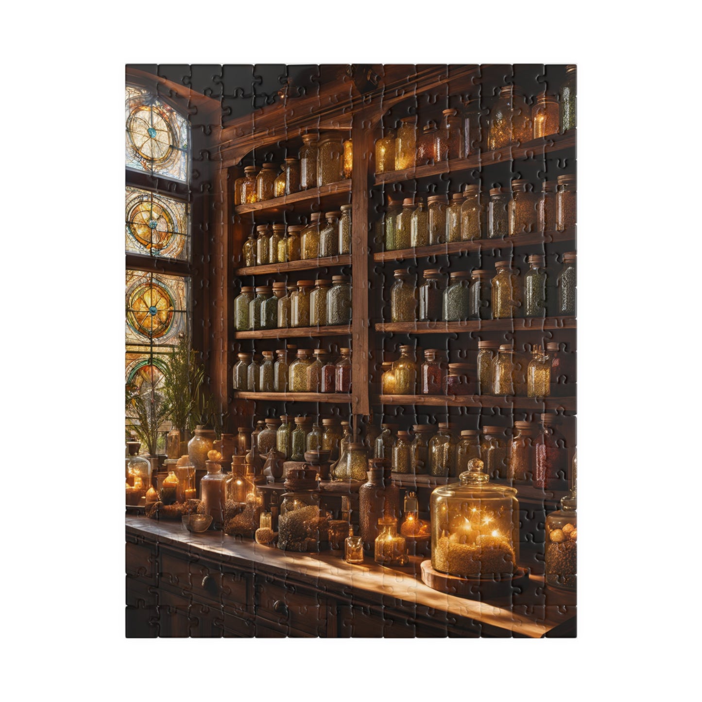 Mystical Potion Library Puzzle - Jigsaw Fun for Adults, 110-1014 Pieces, Mystical potion library puzzle with alchemy, spells, and witchcraft