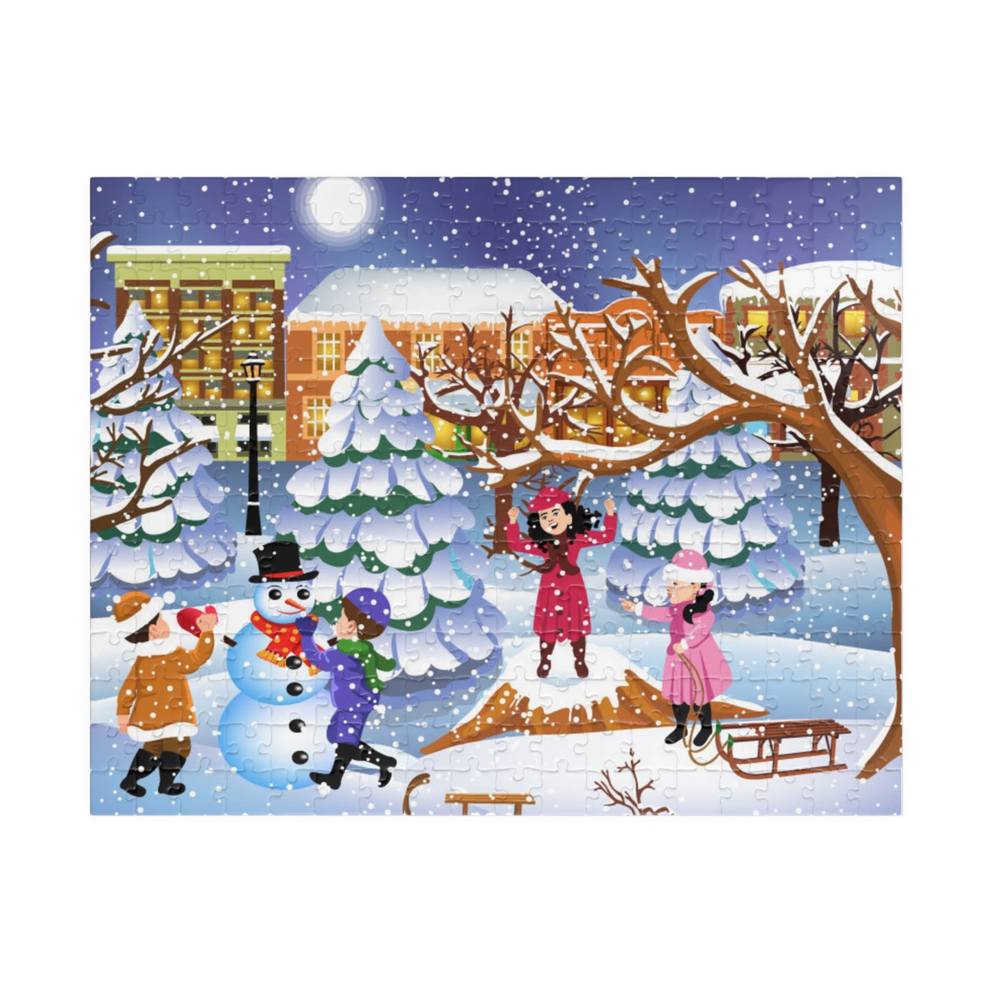 Winter Fun Kids Puzzle – Festive Snowy Activity, Holiday Gift, Indoor Family Fun | 110–1014 Pieces