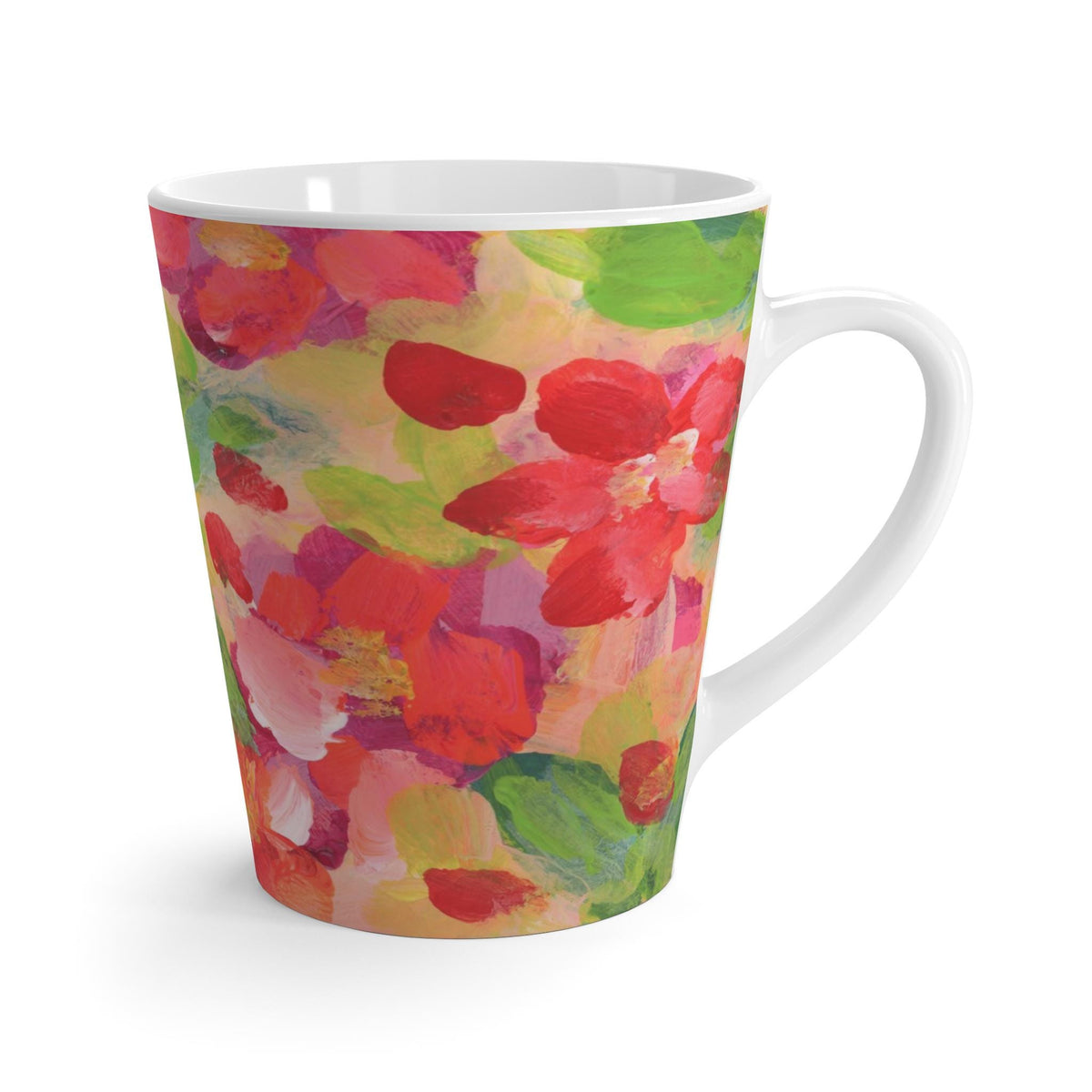 Floral Latte Mug | Vibrant Coffee Cup for Spring, Mother's Day Gift, Home Decor, Tea Lover, Art Inspired