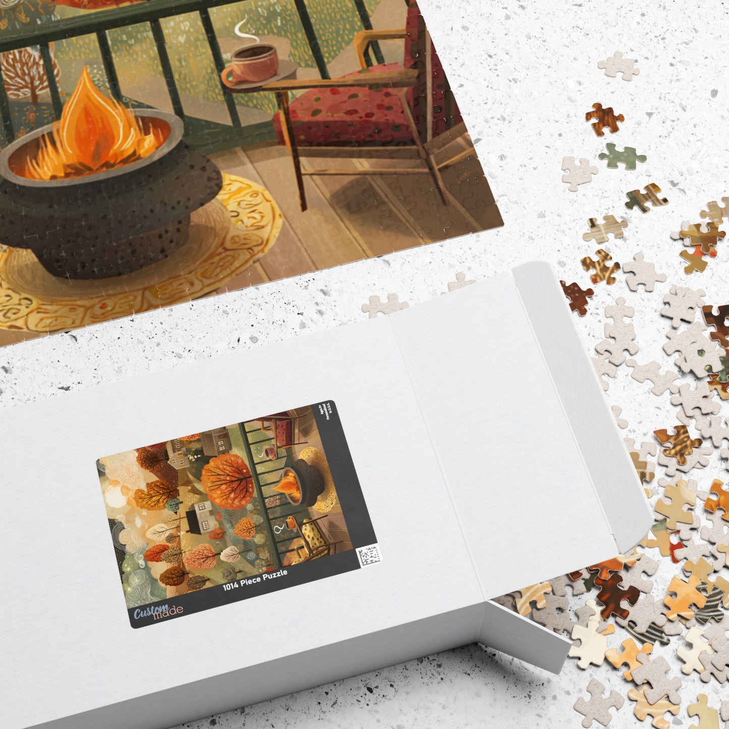 Autumn Evening Puzzle — Cozy Fall Landscape Jigsaw (110/252/520/1014 pcs)