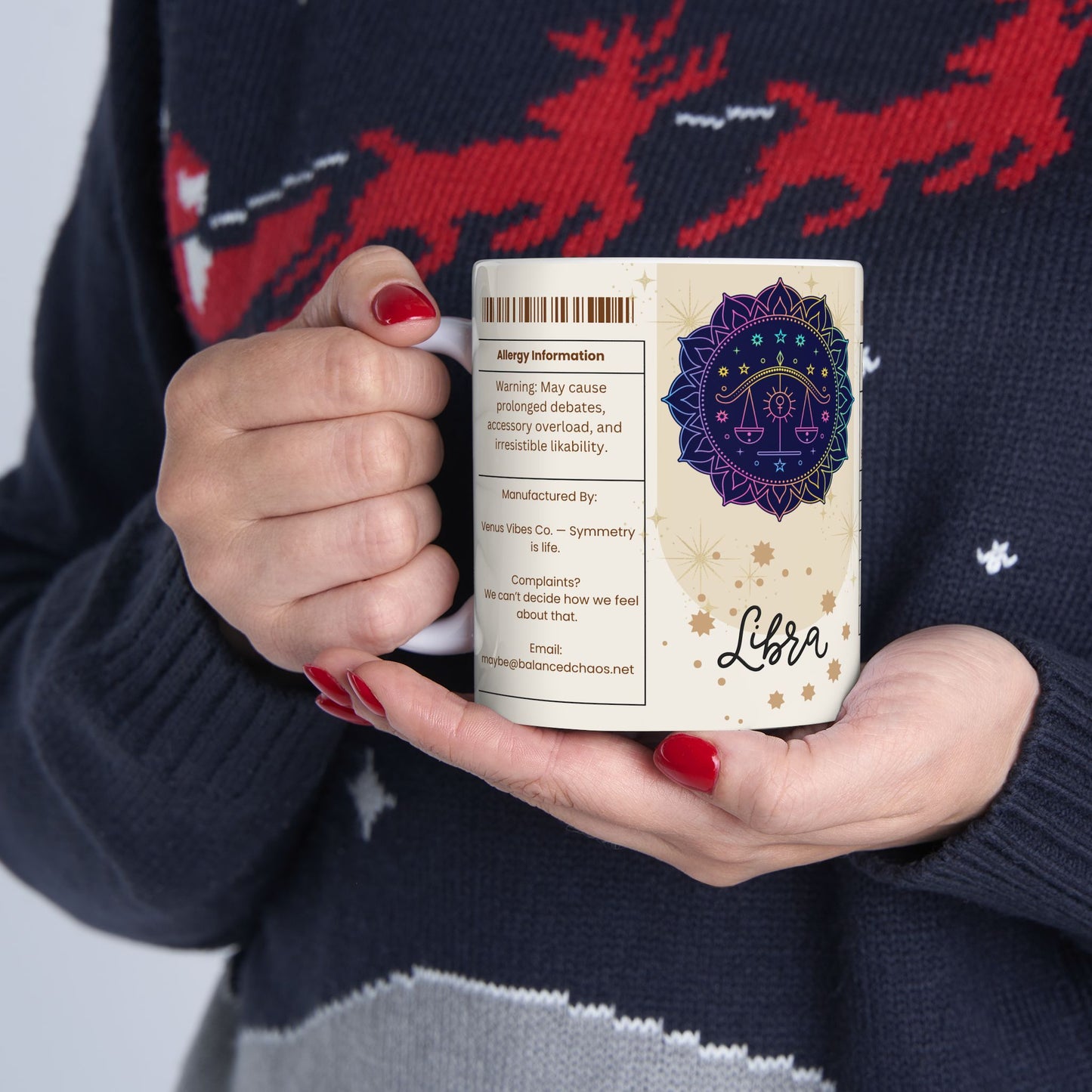 Libra Zodiac Ceramic Mug | Astrology Gift, Horoscope Mug, Spiritual Drinkware, Astrology Kitchen Decor, Personalized Birthday Gift