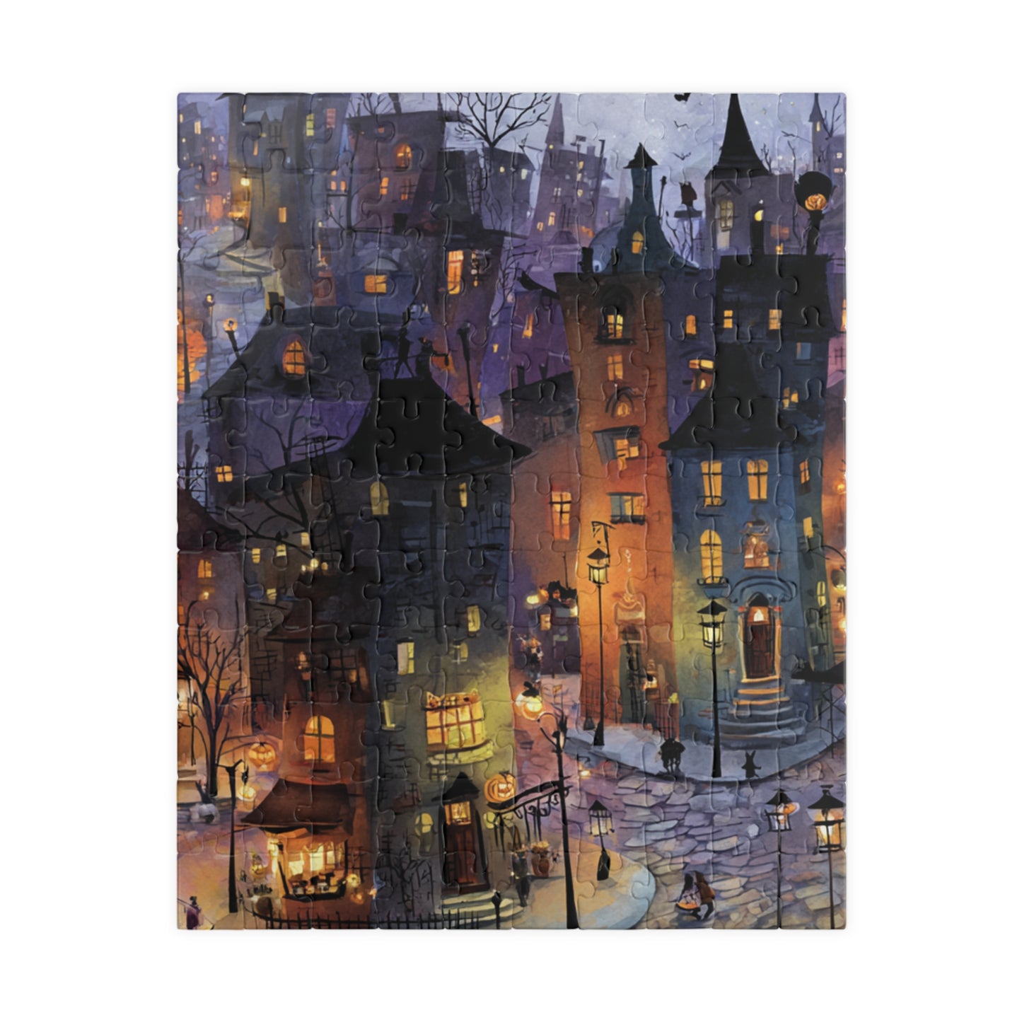 Spookington Village Puzzle Collection, Trick-or-Treaters & Creepy Halloween Village Jigsaw Puzzle, 110 | 252 | 520 | 1014-piece