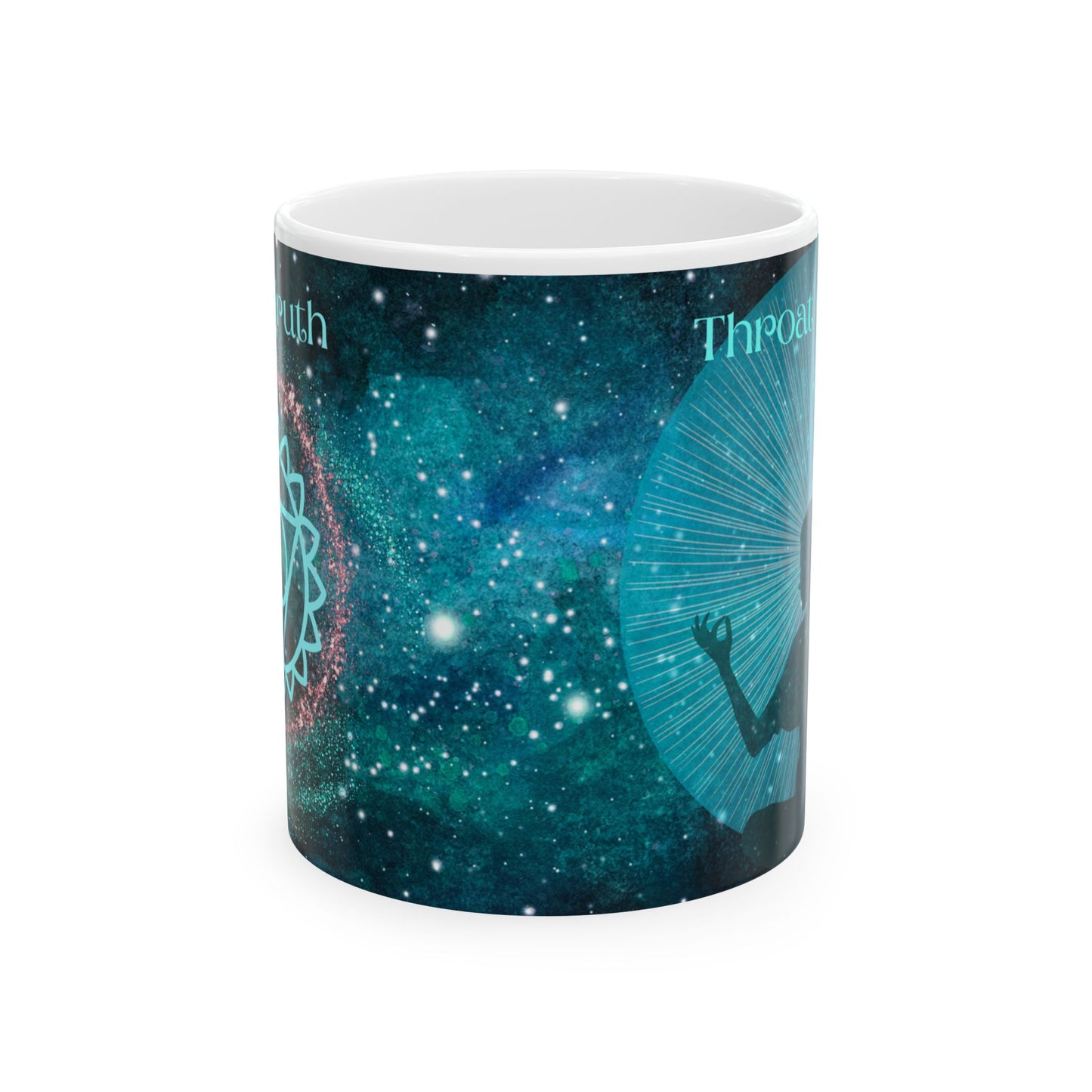 Throat Chakra Mug, Ethereal Chakra Mug Collection, 5th Chakra, Communication & Truth Mug Cup, Spiritual Gift, 11oz, 15oz Mugs
