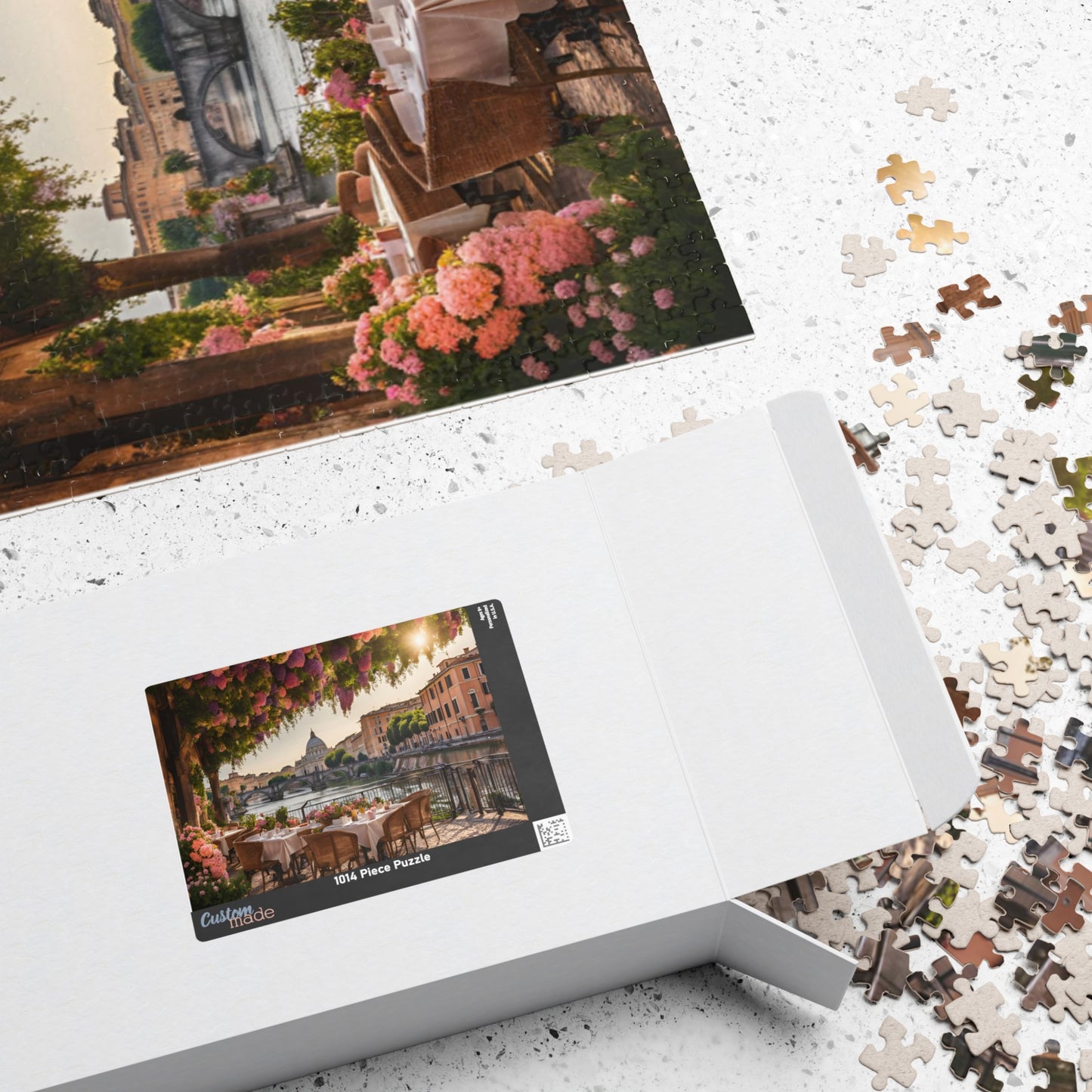 Charming Italian Restaurant Puzzle - 110, 252, 520, 1014-piece, Relaxing gift, Family fun, Perfect for puzzle lovers, Cozy