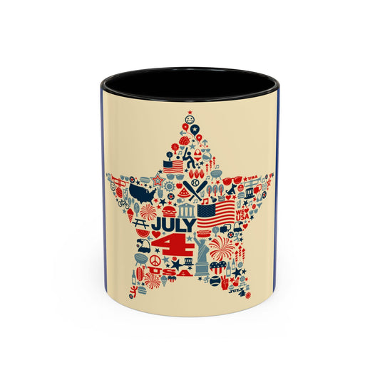 4th of July Accent Coffee Mug (11, 15oz)