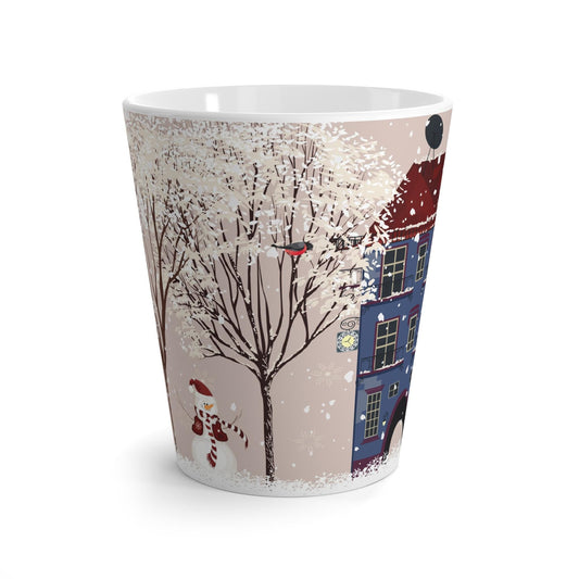 Winter Wonderland Latte Mug, Cozy Christmas Drinkware, Holiday Coffee Cup, Snowy Scene Mug, Perfect Gift for Hot Beverages