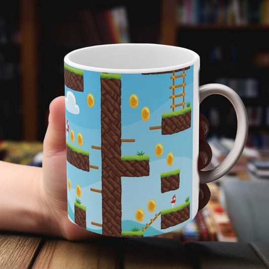 Retro Gamer 11oz White Mug - Pixel Art Coffee Cup, Video Game Lover Gift, Unique Gamer Merchandise, Nostalgic Gaming Decor, Fun [...]