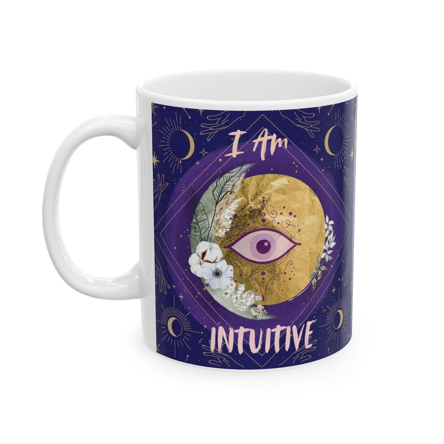 Third Eye Chakra Mug, Ethereal Chakra Collection, 6th Chakra, Intuition Mug, Spiritual Gift for Yoga & Meditation, 11oz, 15oz
