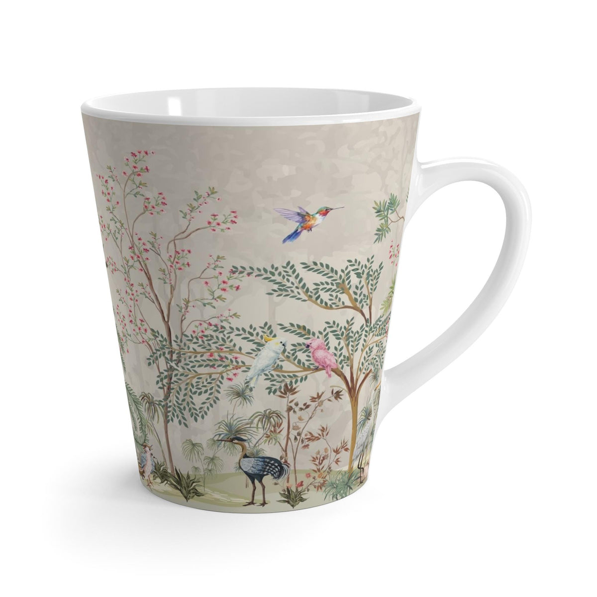 Enchanted Hummingbird Mug Latte Mug - Floral Coffee Cup, Unique Gift for Hummingbird Lovers, Spring Decor Mug, Birthday or Housewarming Gift