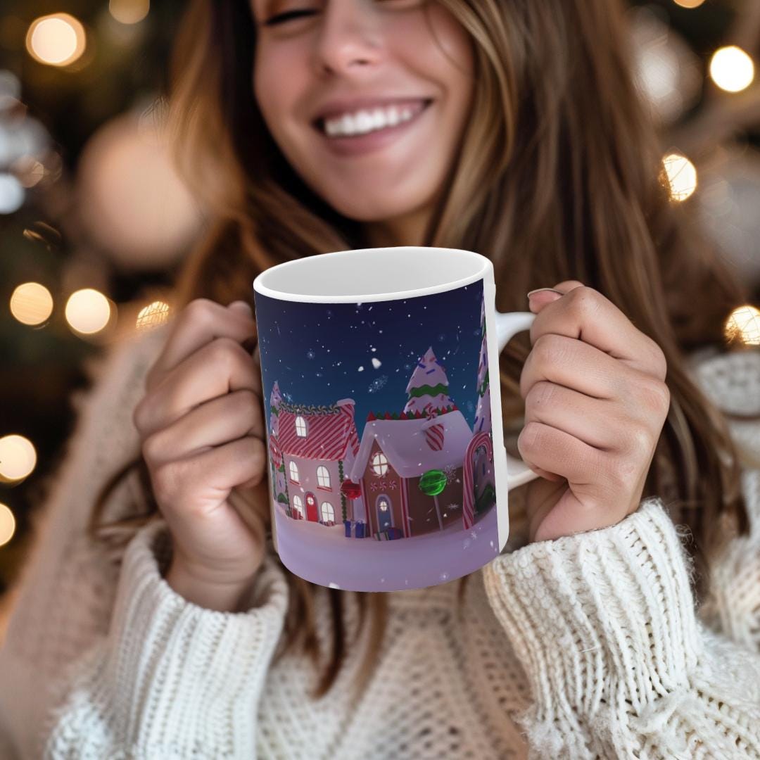 Cozy Christmas Mug - Winter Wonderland Coffee Cup, Holiday Gift, Seasonal Decor, Cute Hot Chocolate Mug, Festive Drinkware