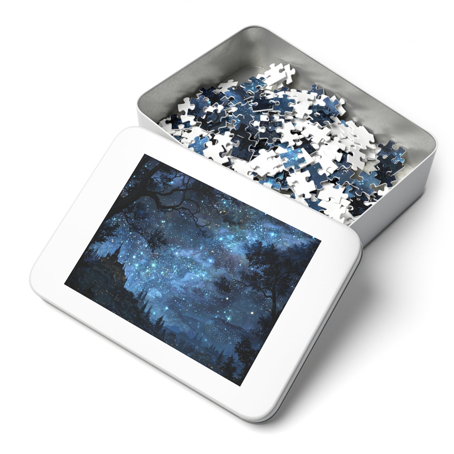 Starry Night Forest Jigsaw Puzzle (with Tin)