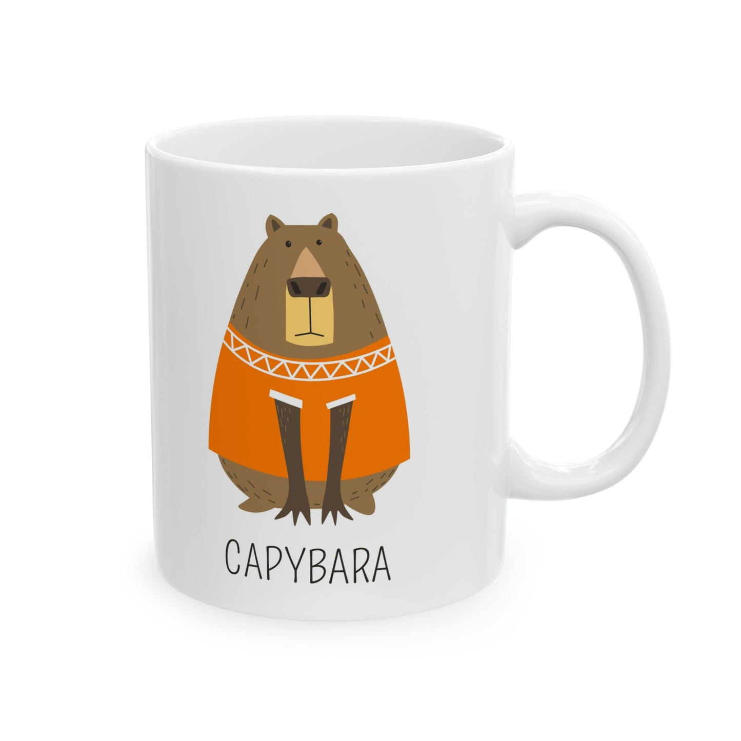 Cozy Capybara Ceramic Mug, Whimsical Animal Coffee Mug, Cute Capybara Gift, 11oz and 15oz | Birthday GIft