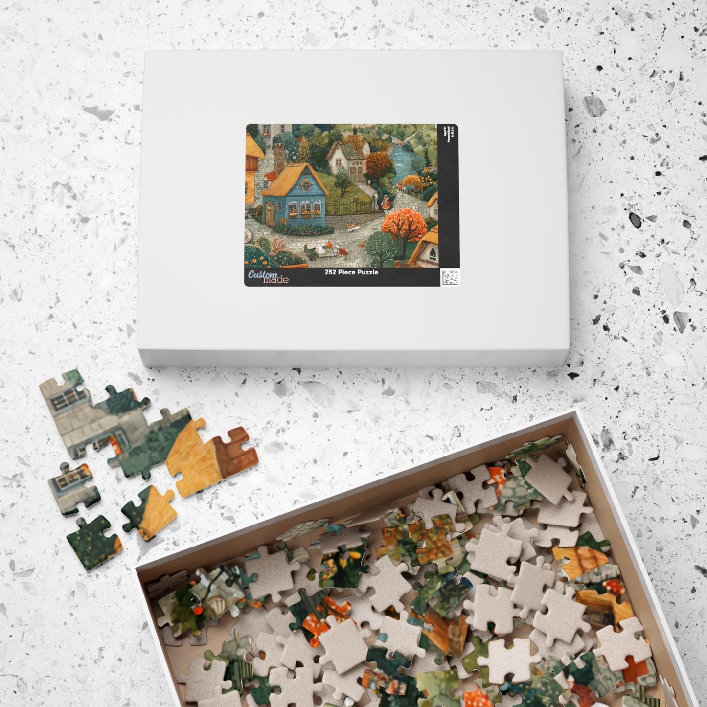 Cozy Village Countryside Jigsaw Puzzle — Autumn Scenic 110/252/520/1014 pc