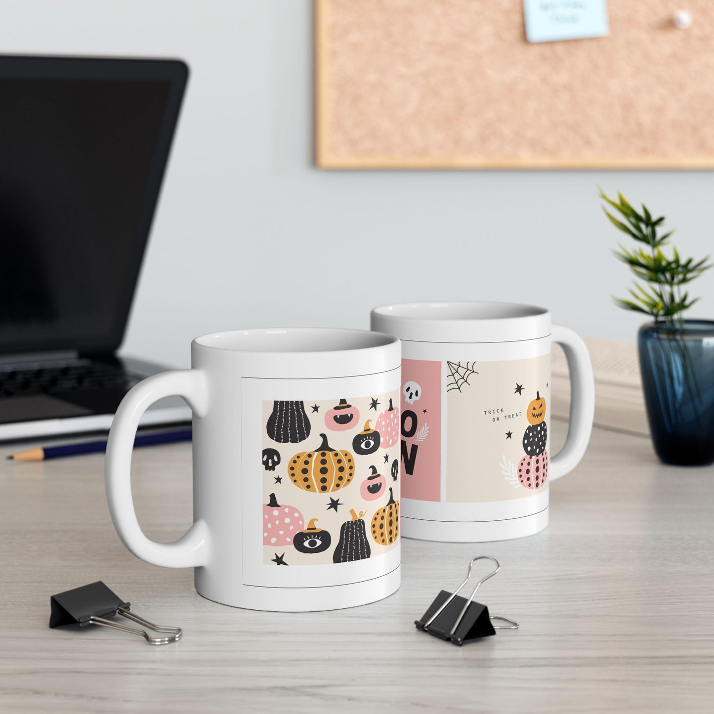 Trick or Treat Mug, Halloween Coffee & Tea Mug, Cute Pumpkin Design, 11 oz and 15 oz mugs, Perfect Halloween Gift