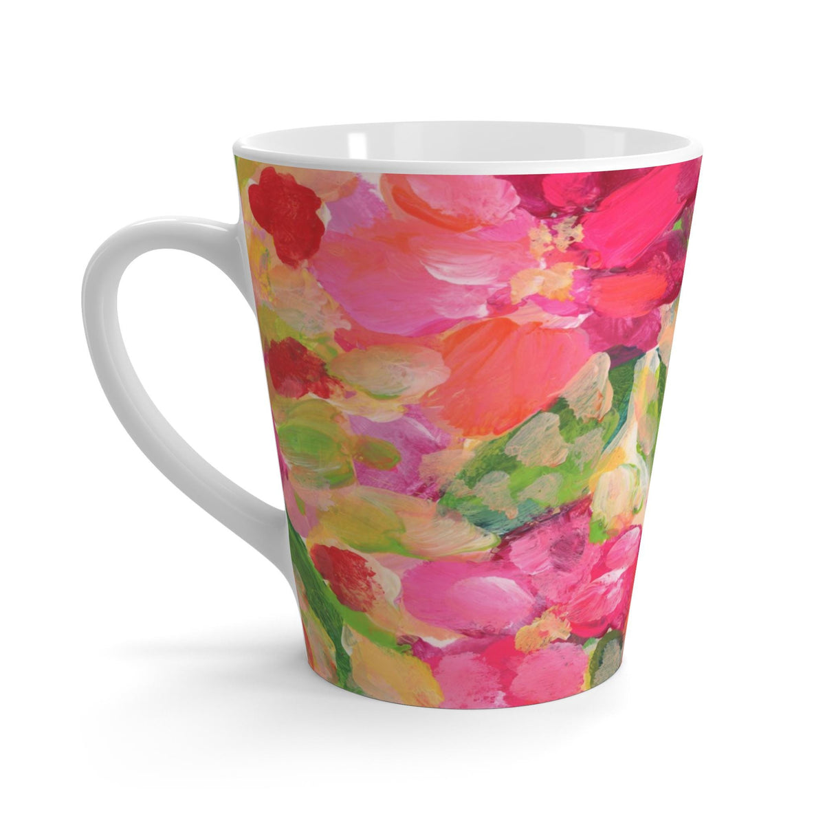 Floral Latte Mug | Vibrant Coffee Cup for Spring, Mother's Day Gift, Home Decor, Tea Lover, Art Inspired