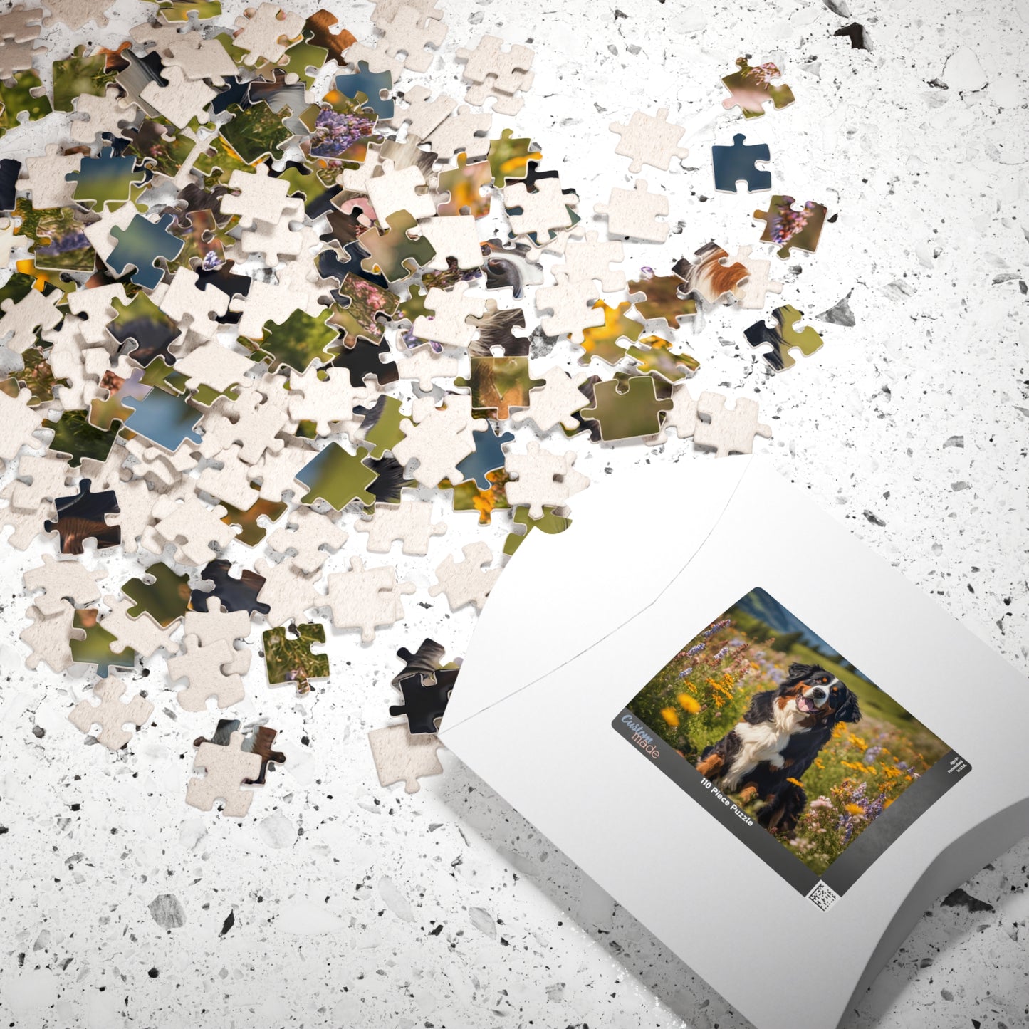 Blissful Bernese Mountain Dog Lover's Puzzle, Great Gift for Pet Owners, 110-1014 Piece Options