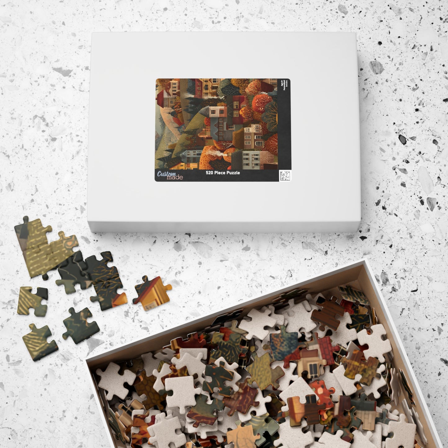 Autumn Village Jigsaw Puzzle — 110/252/520/1014-Piece Cozy Fall Landscape Puzzle