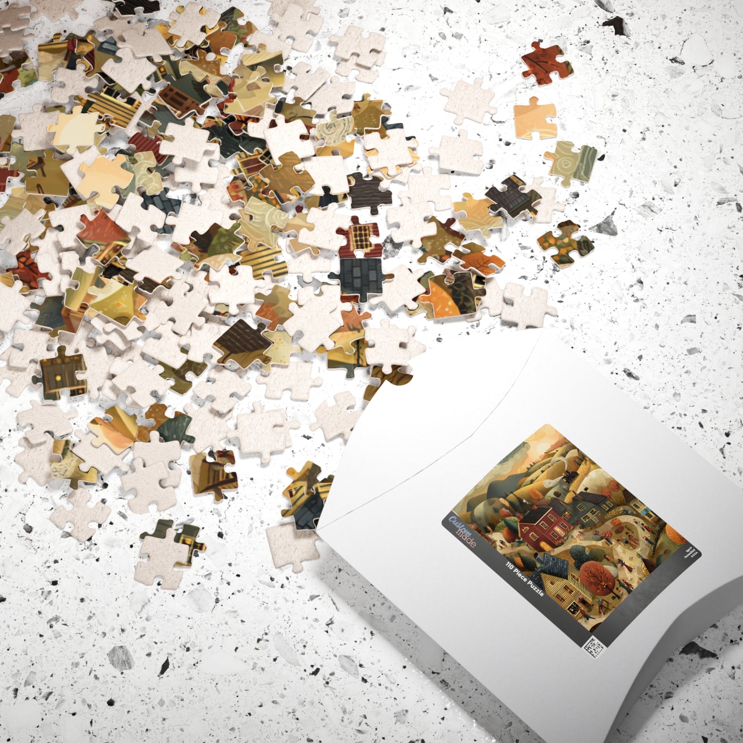 Autumnbrook Hollow Village Puzzle – Cozy Fall Family Fun, Seasonal Gift, Indoor Activity | 110–1014 Pieces