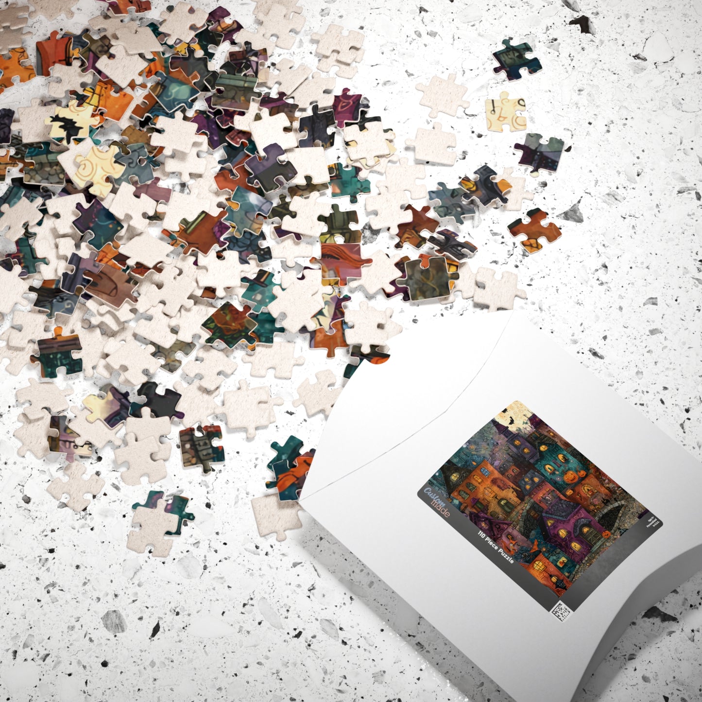 Spookington Village Puzzle Collection, Whimsical & Spooky Halloween Town Jigsaw for Family Fun, Spooky Atmosphere, Halloween Puzzle Gift