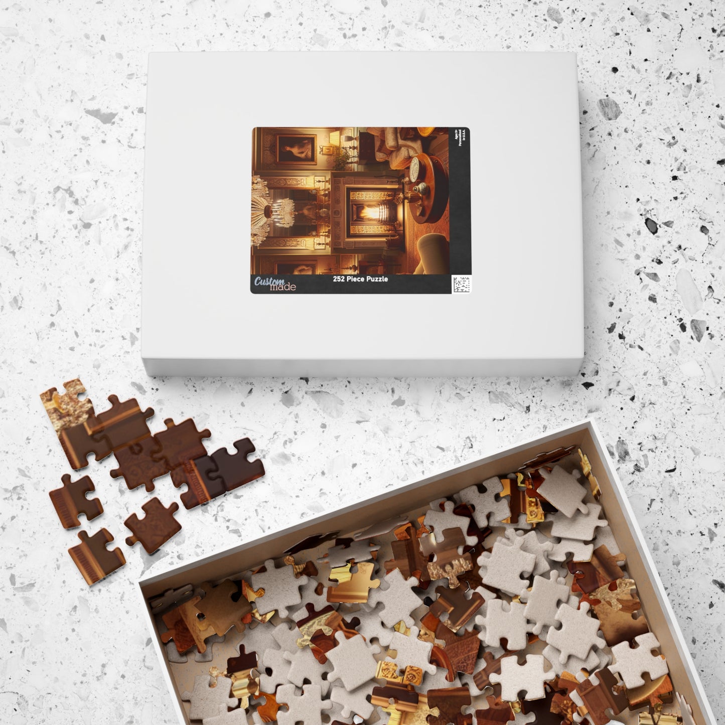 Cozy Comforts: A Living Room Retreat Puzzle (110 to 1014-Piece Options)