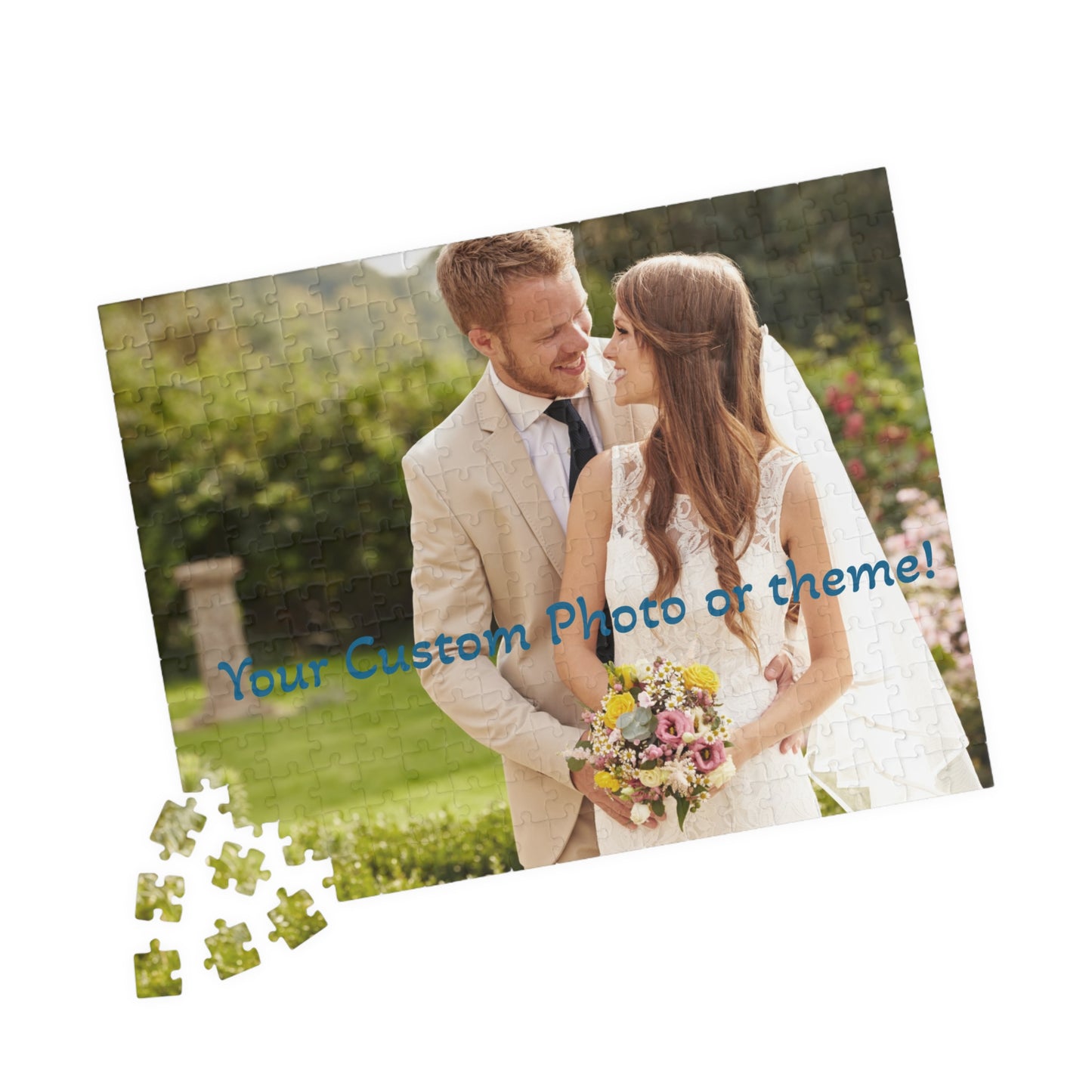 Custom Photo Puzzle - Personalized Memory Game, Unique Wedding Gift, Family Fun Activity, Engagement Celebration, Customizable Jigsaw