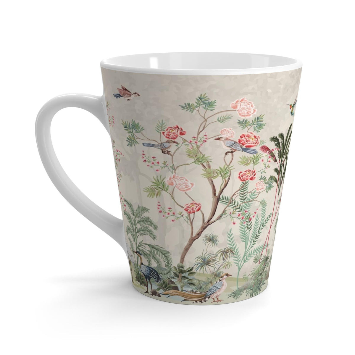 Enchanted Hummingbird Mug Latte Mug - Floral Coffee Cup, Unique Gift for Hummingbird Lovers, Spring Decor Mug, Birthday or Housewarming Gift