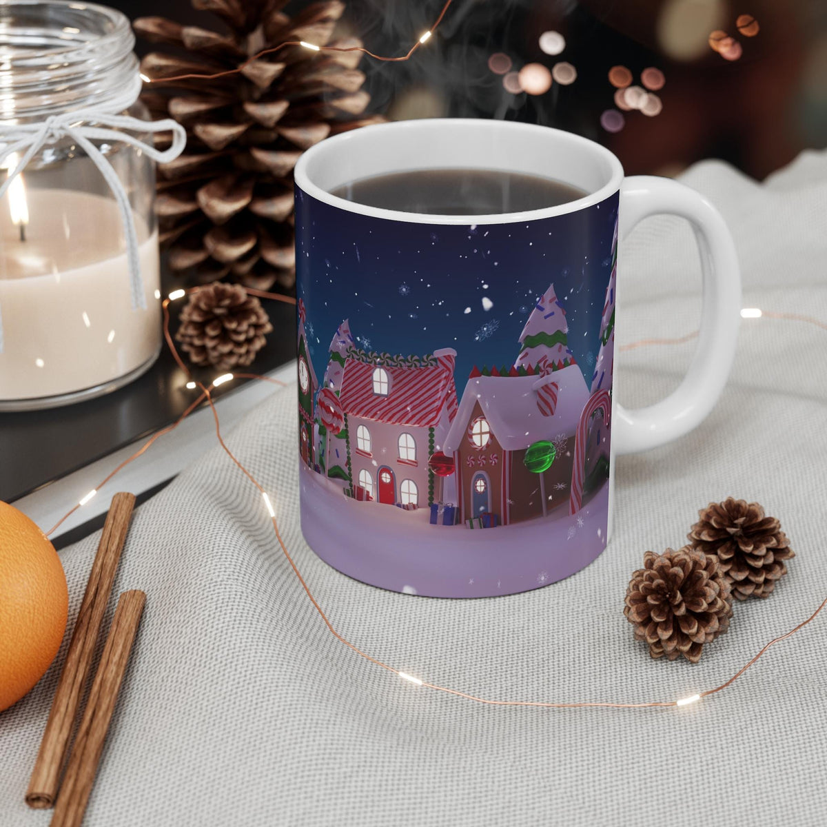 Cozy Christmas Mug - Winter Wonderland Coffee Cup, Holiday Gift, Seasonal Decor, Cute Hot Chocolate Mug, Festive Drinkware