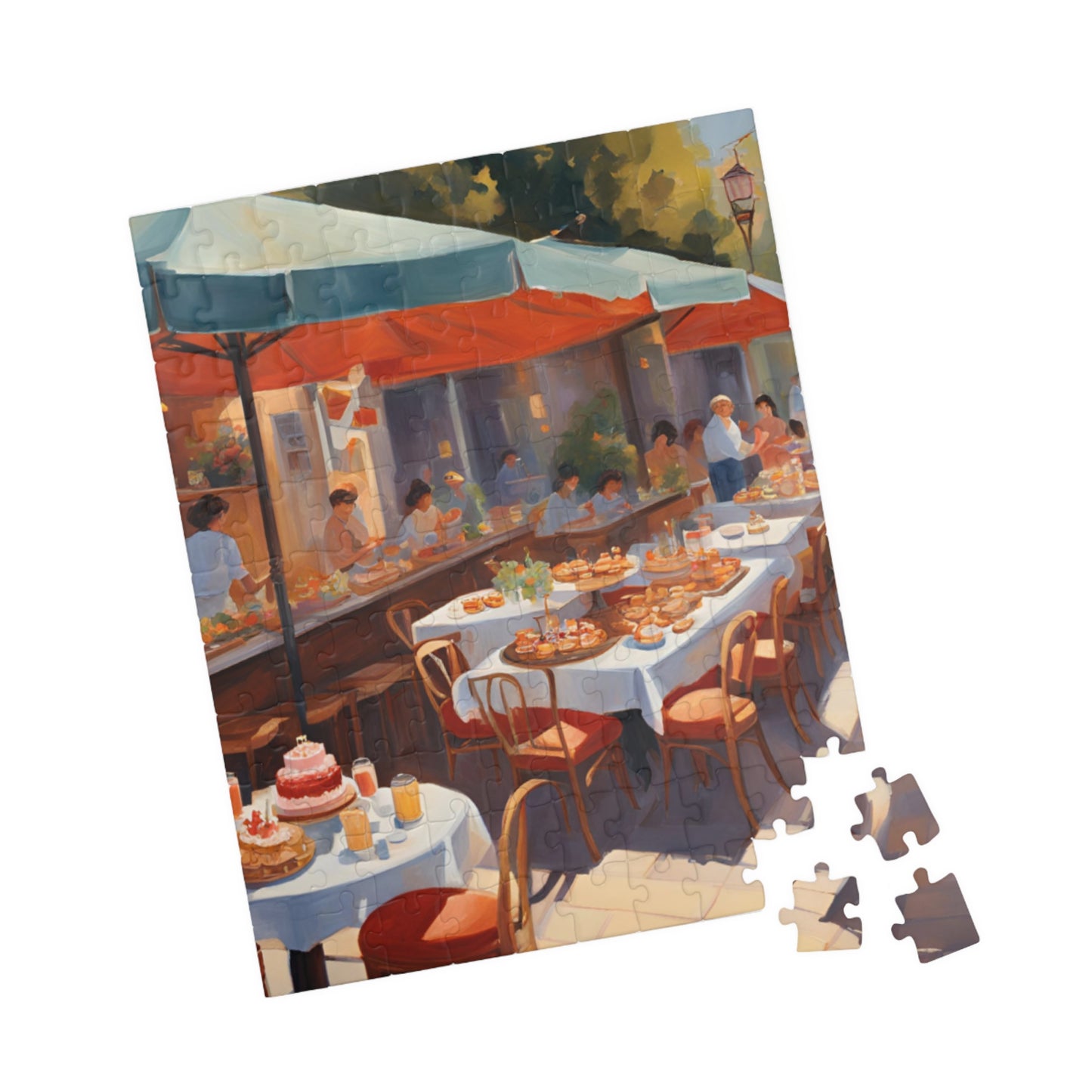 Summer Breeze at the Café: A Sunlit Escape Puzzle - 110, 252, 520, 1014 Pieces