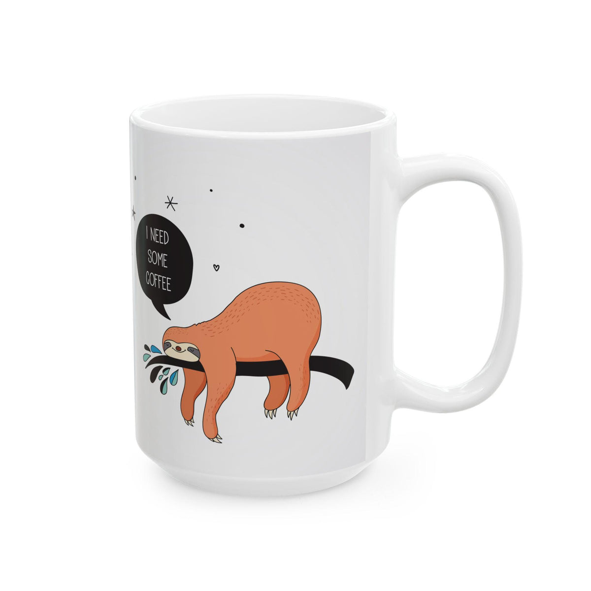Charming Sloth Mug - Perfect Gift for Coffee Lovers, Cute Animal Gift, Unique Gift for Sloth Lovers. 11oz and 15 oz mugs